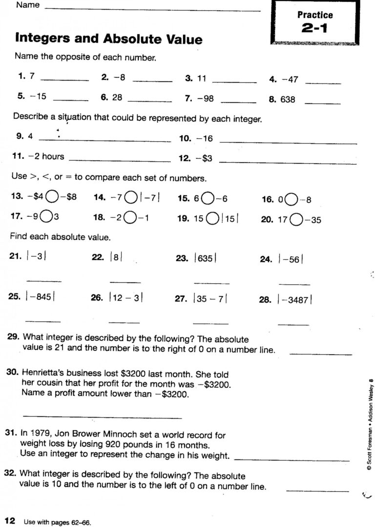 ged math prep worksheets