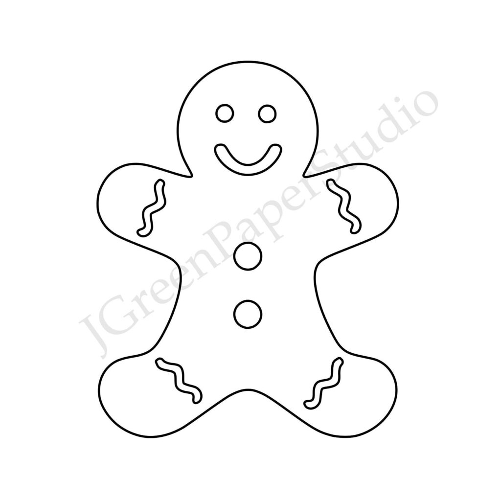 free printable picture of gingerbread man
