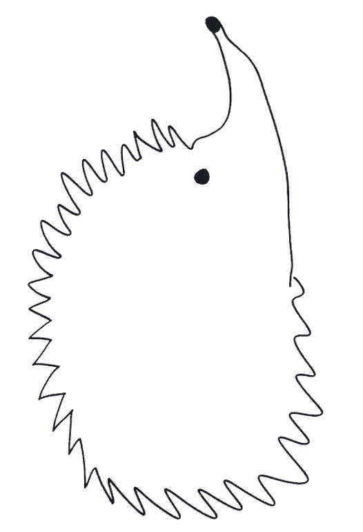 printable hedgehog craft template