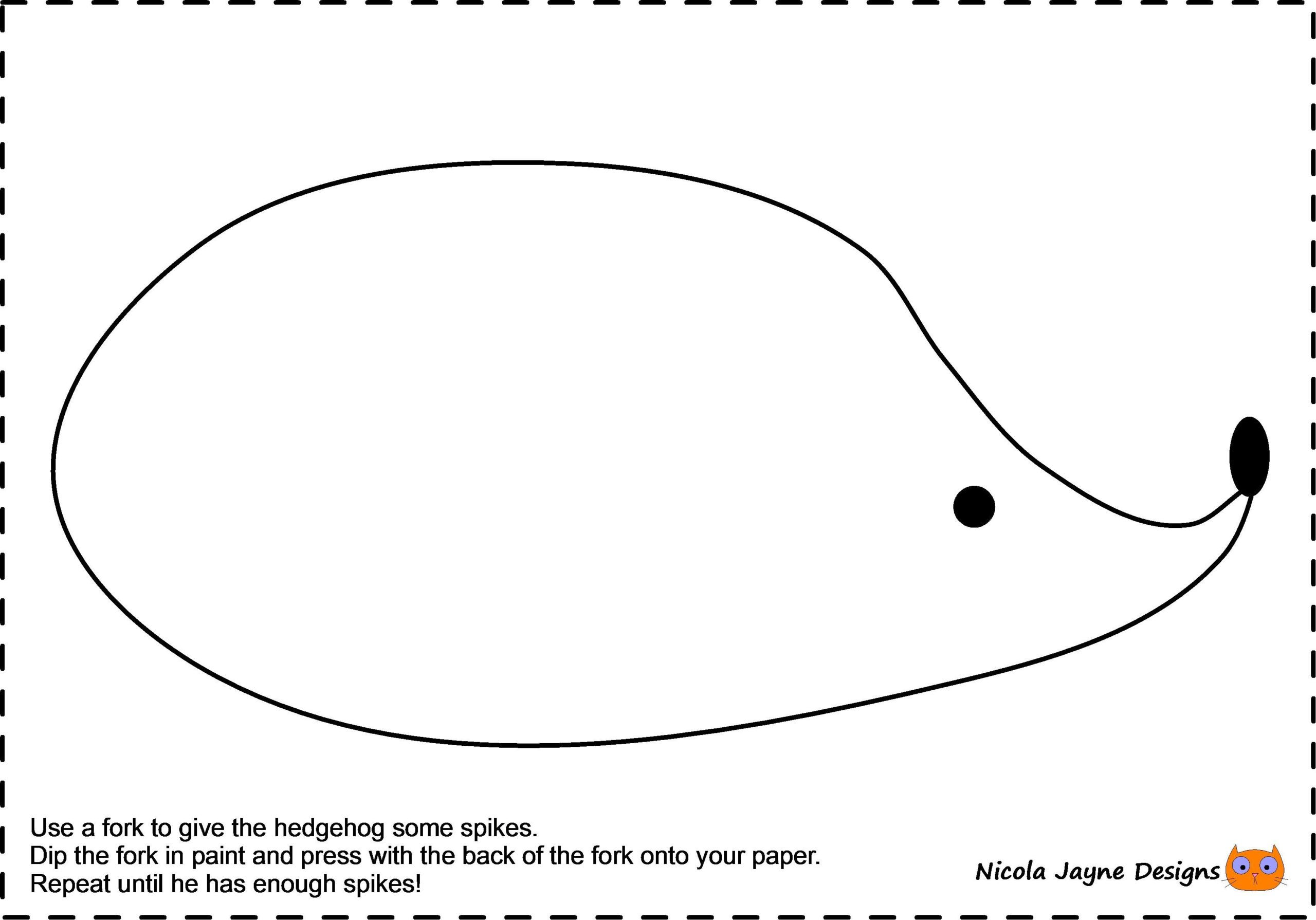 Printable Hedgehog Craft Template
