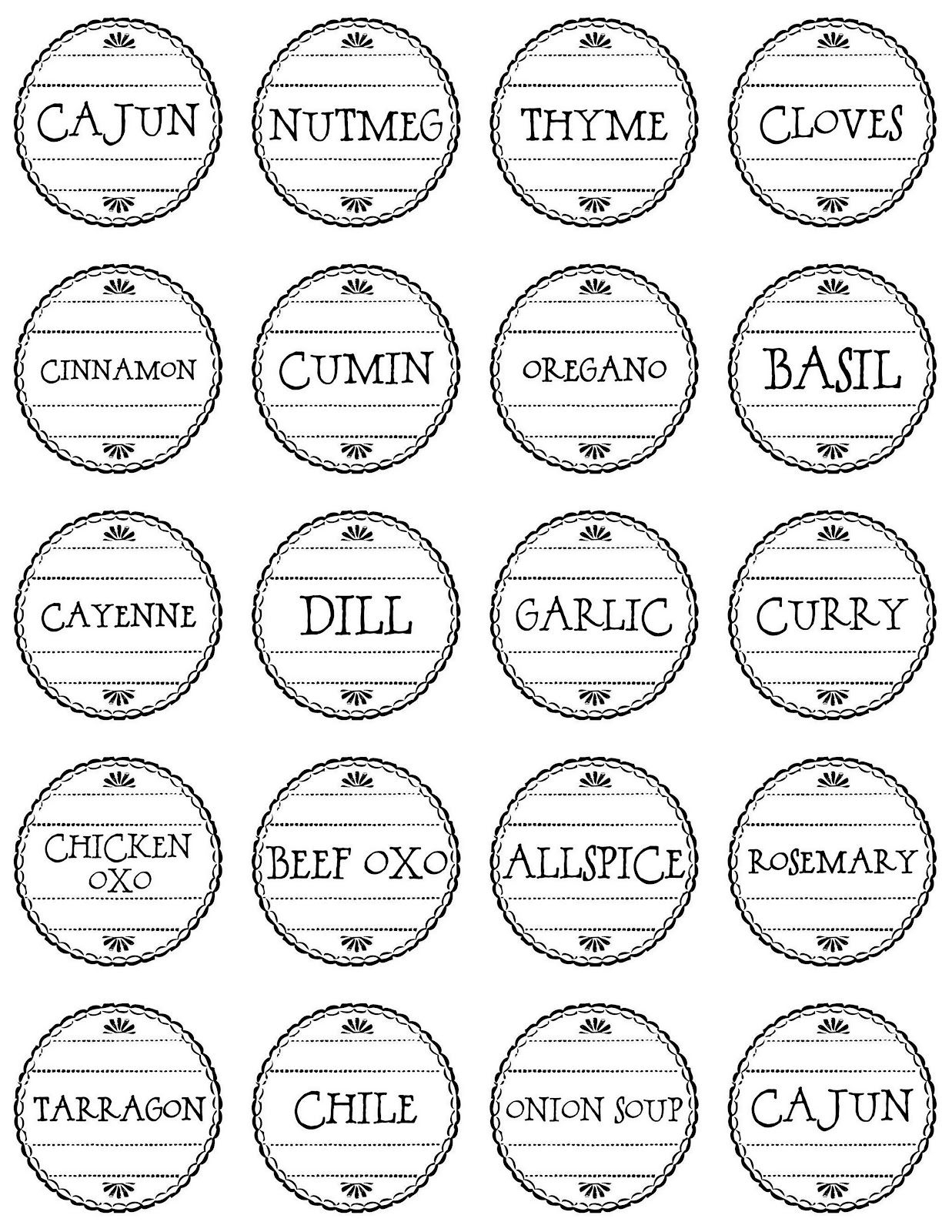 Printable Herb Garden Labels Printable Herb Labels Printable Free