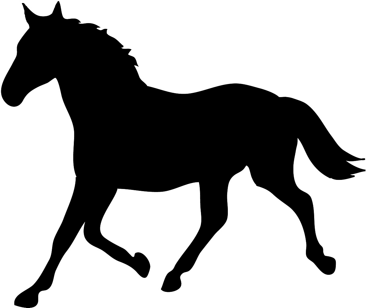 free printable horse silhouette pictures