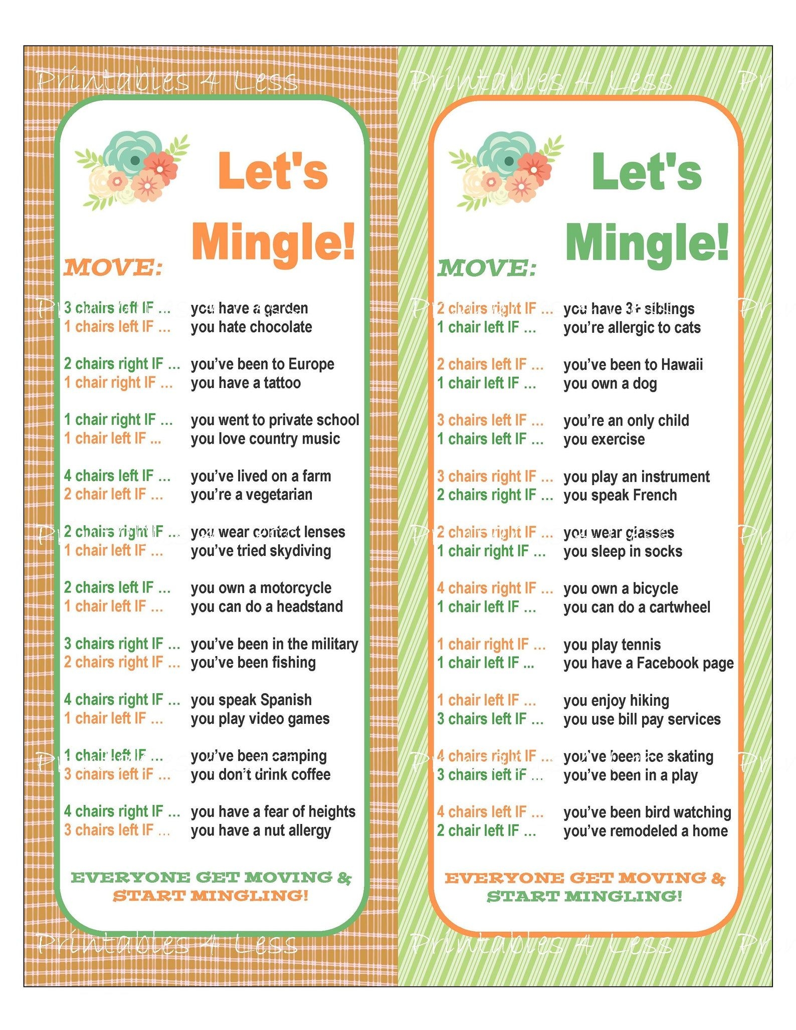 Printable Icebreaker Games Printable Calendars AT A GLANCE