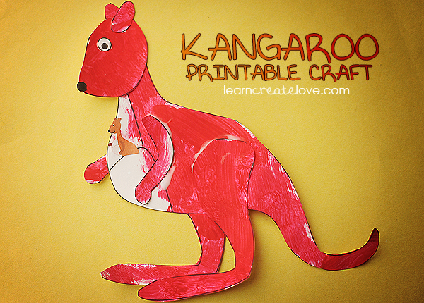 printable kangaroo craft template