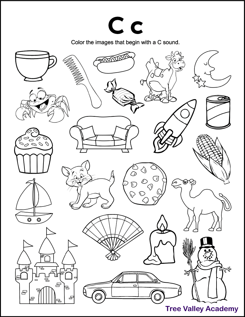 Printable Letter C Sound Worksheets Kinder Daf