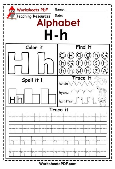 Printable Letter H Activities Prntbl concejomunicipaldechinu gov co