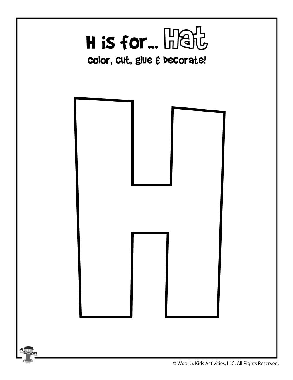 Printable Letter H Craft Template