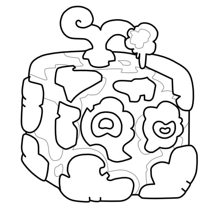 Printable Magma Fruit From Blox Fruits Coloring Page Free Download
