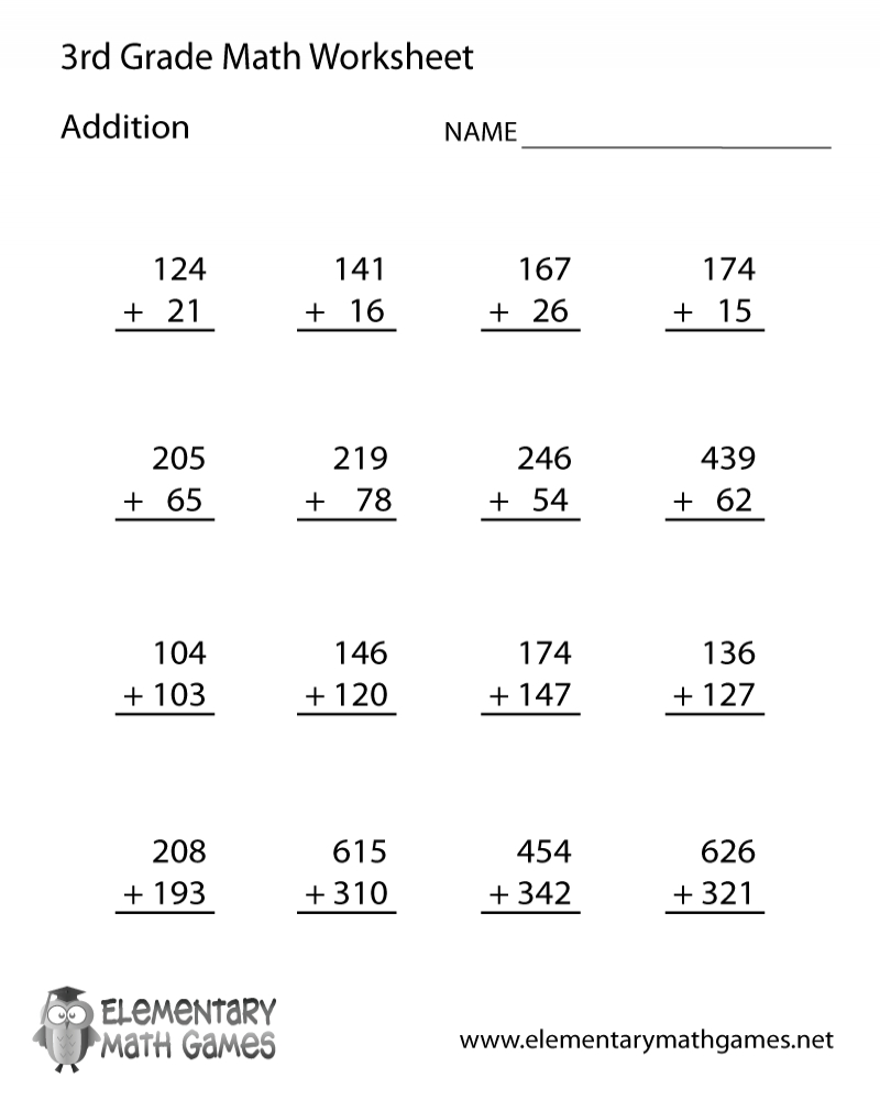 math activities 3rd grade printables