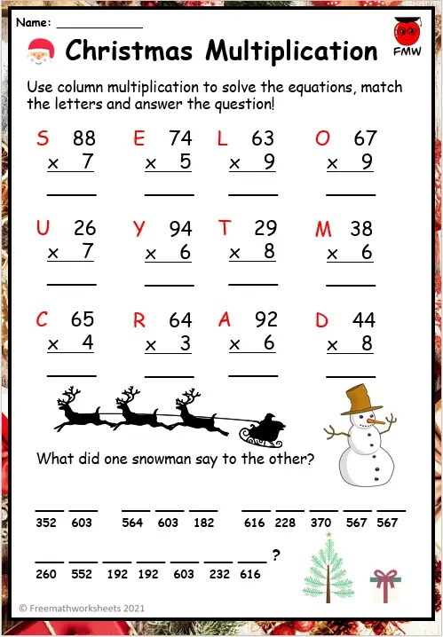Printable Math Christmas Preschool Worksheets Worksheets Library