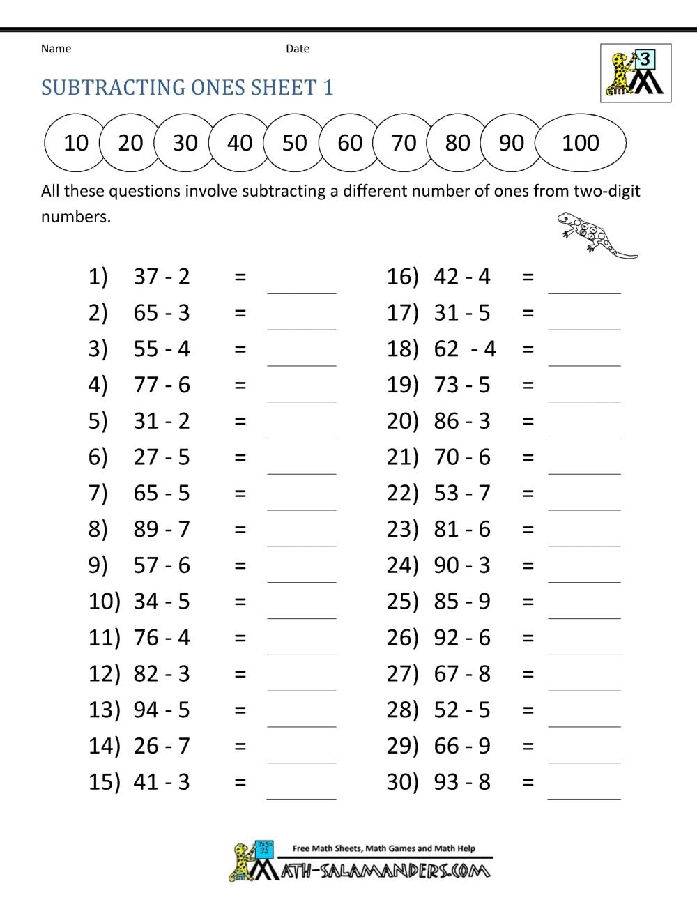 math worksheets for 3rd grader