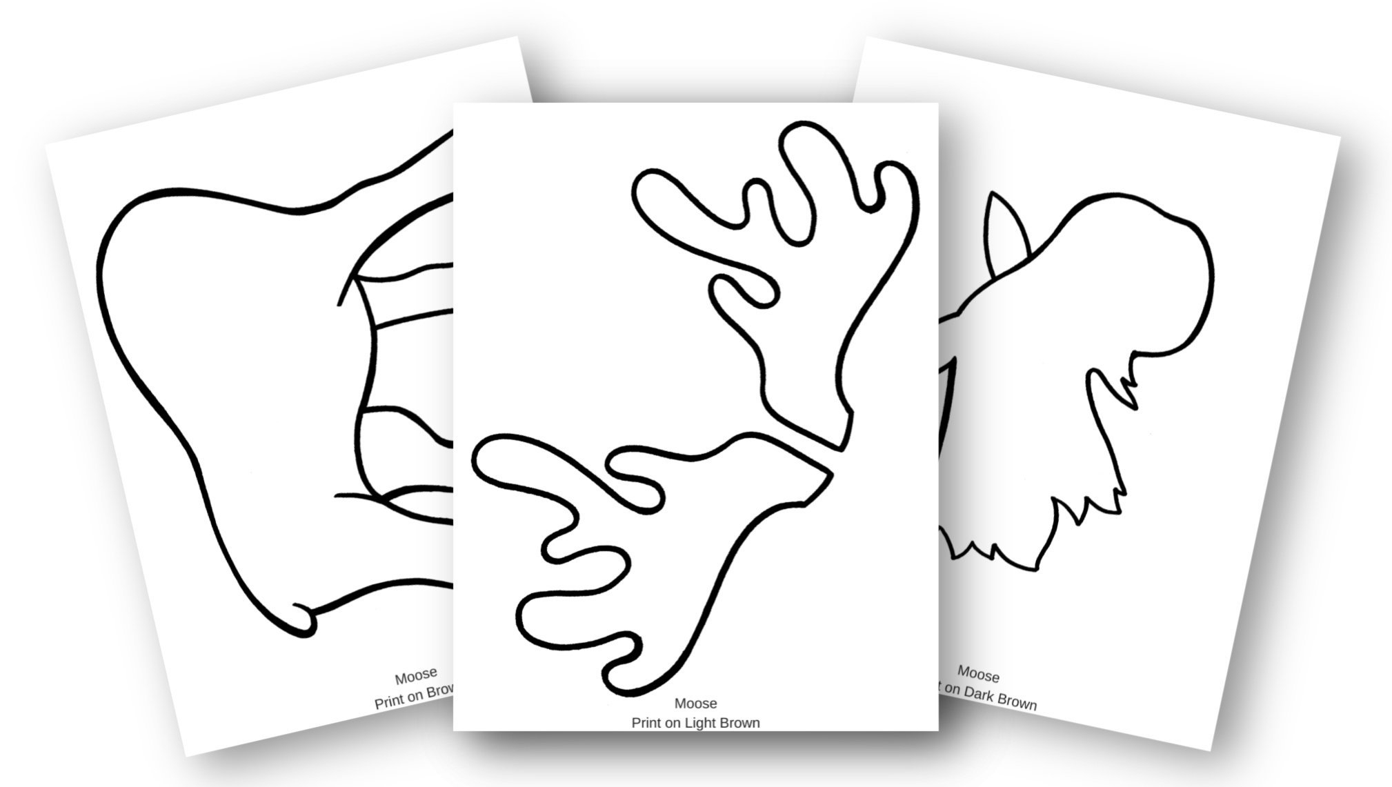 Printable Moose Outline