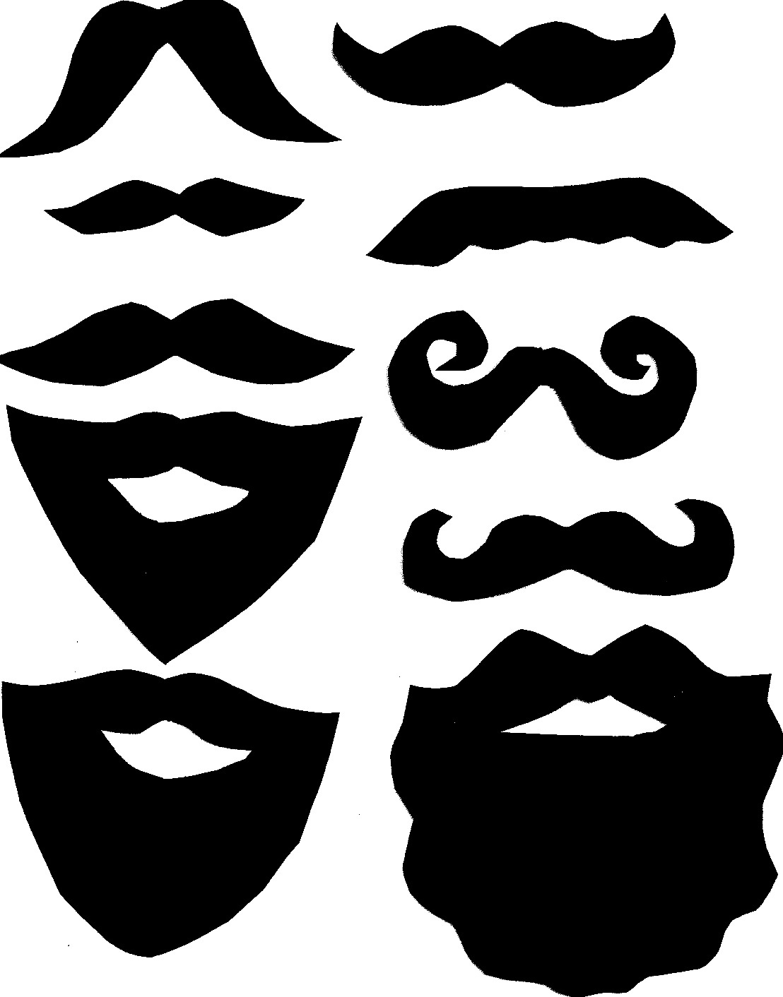 Printable Mustache Templates Mustaches For Kids Free Printable 