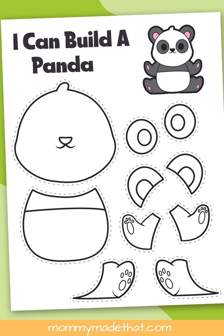 Printable Panda Craft Template Free Cut And Paste Activity