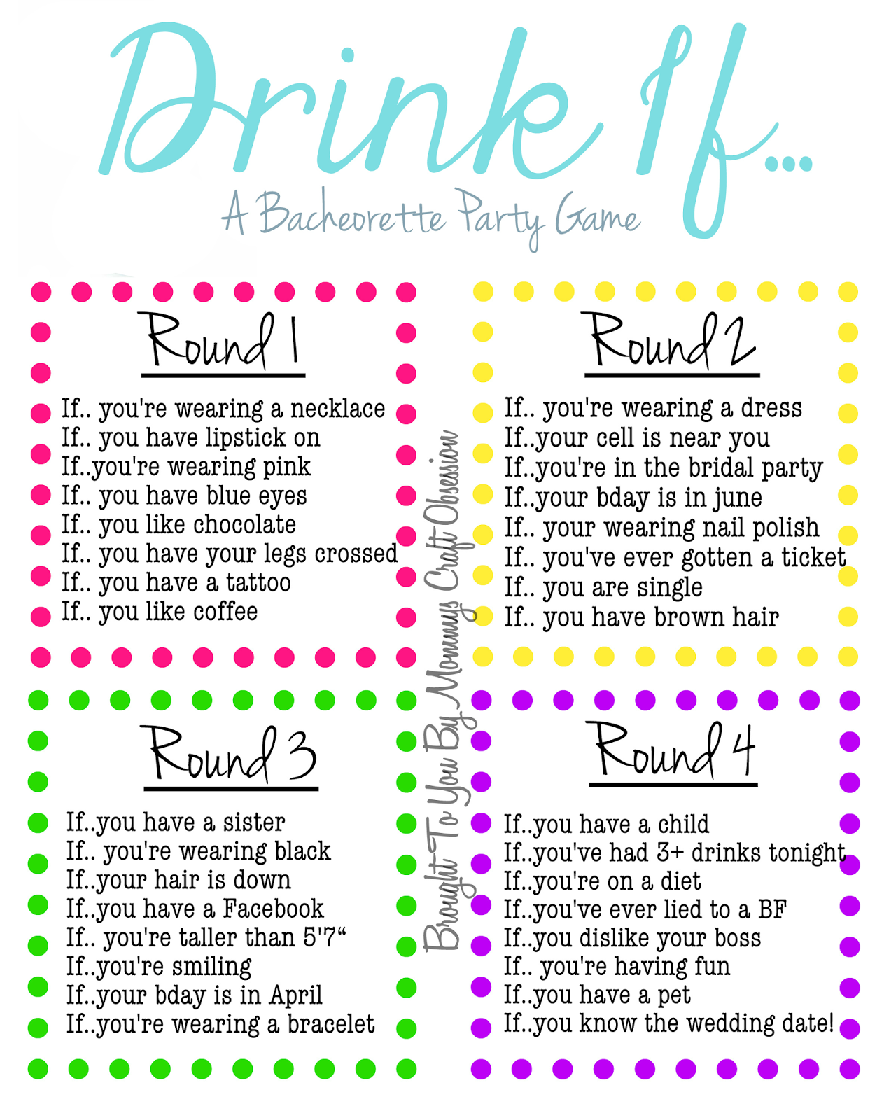 Printable Party Games Printable Sight Words List