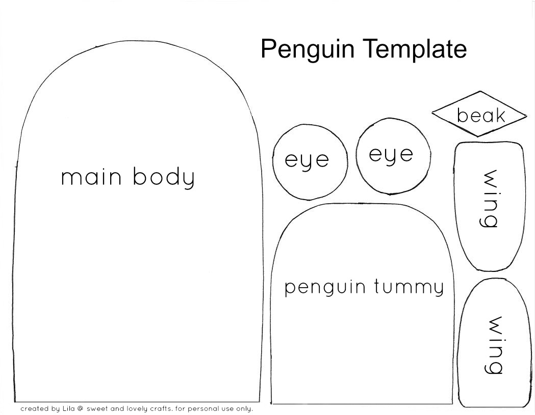 Printable Penguin Craft Templates Printable Word Searches