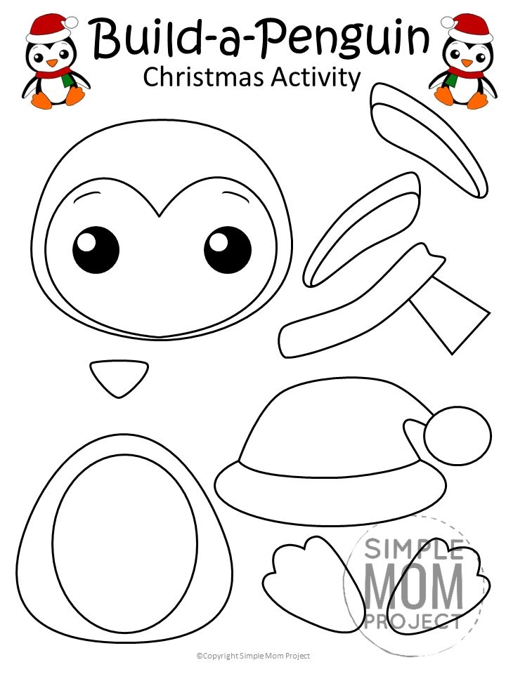 Printable Penguin Craft Templates Printable Word Searches