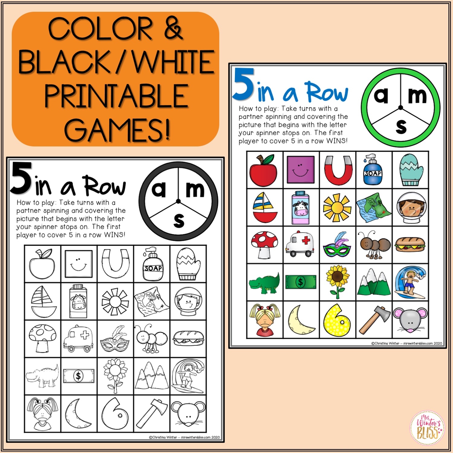 Printable Phonemic Awareness Activities