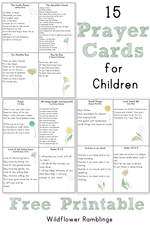 Printable Prayer Cards