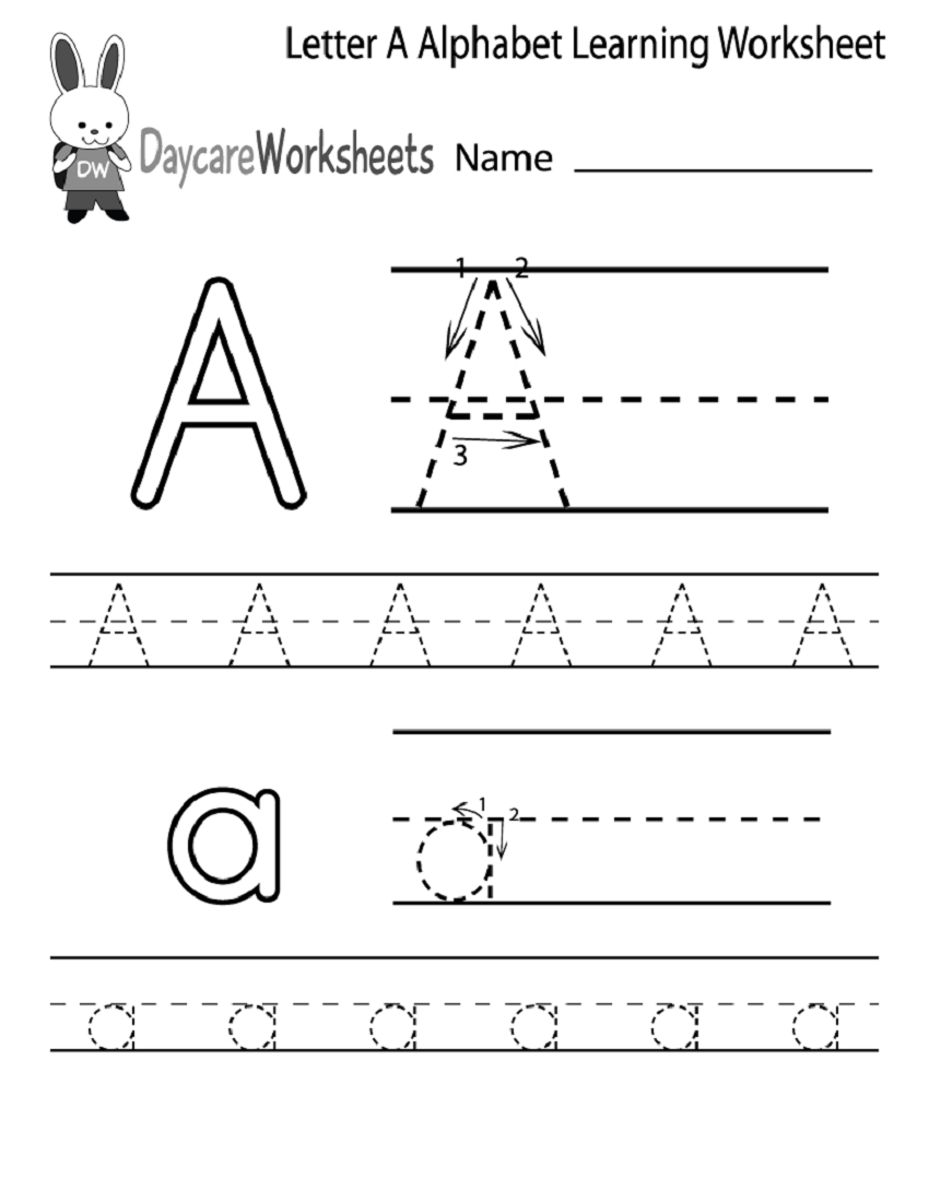 Printable Preschool Alphabet Letter Worksheets