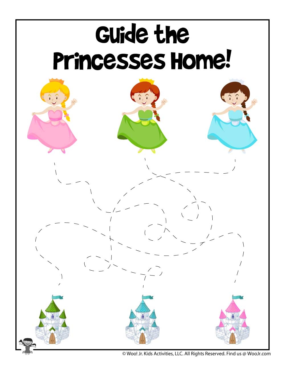 Printable Princess Activity Pages Woo Jr Kids Activities Children 