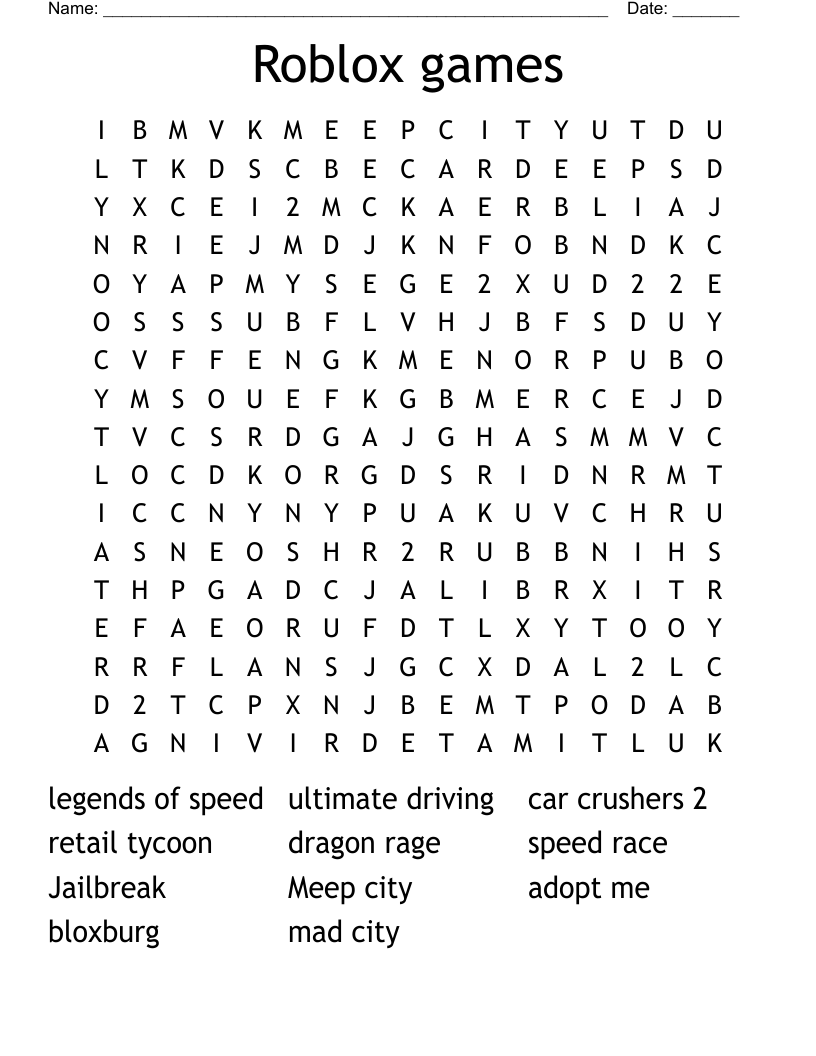 Printable Roblox Logo Printable Word Searches Images
