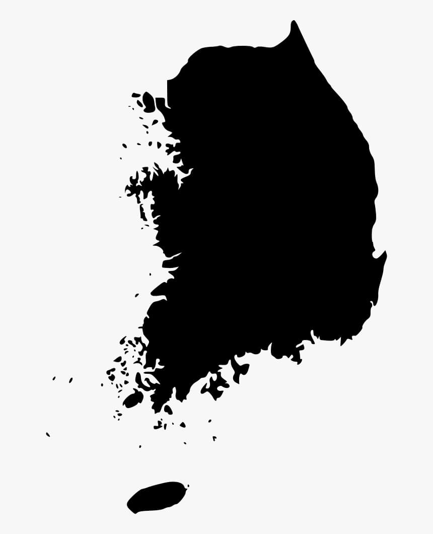 Printable South Korea Map Black Free Download And Print For You 