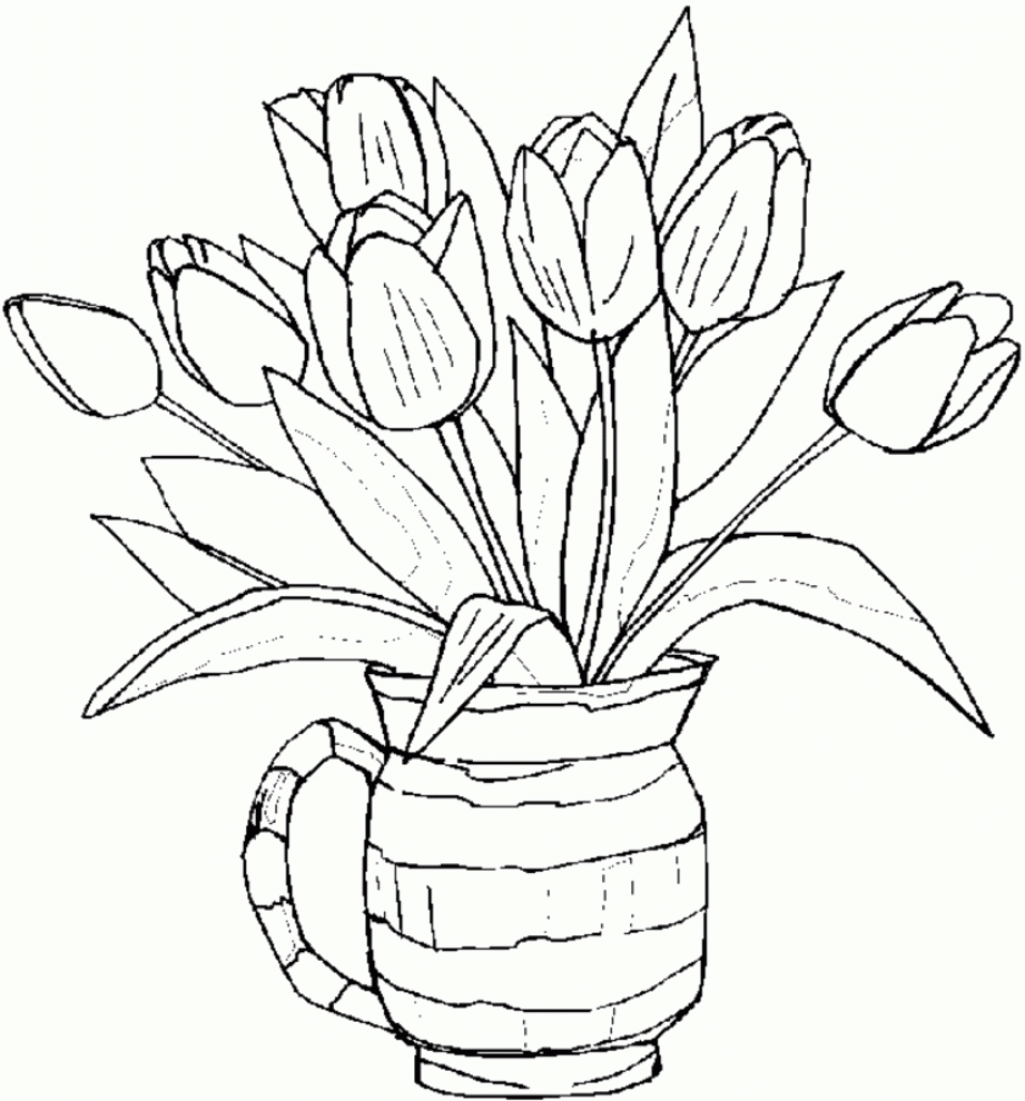 free printable coloring pictures of flowers