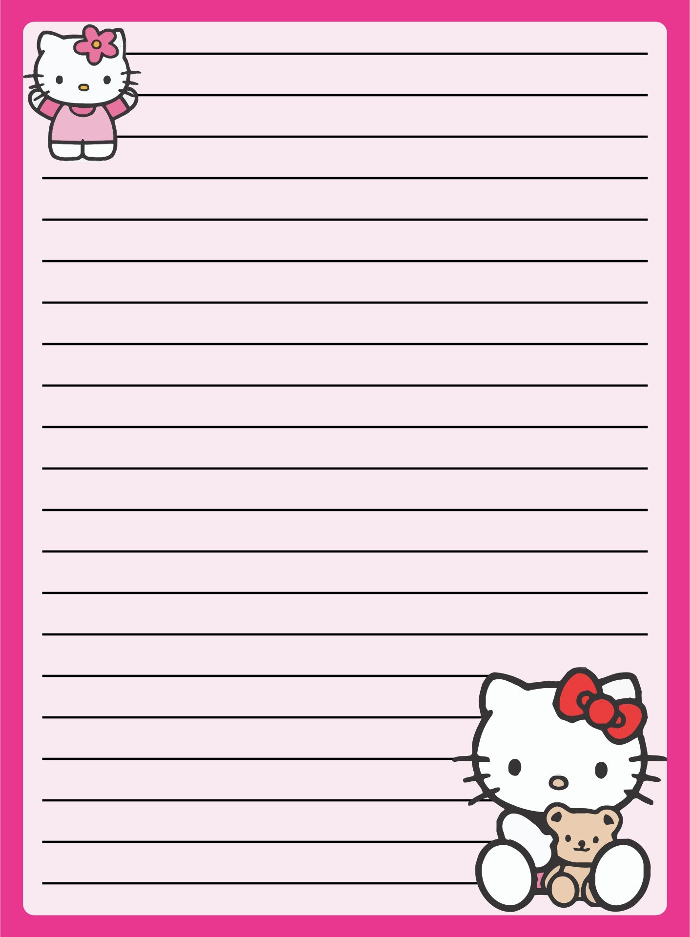 Printable Stationery Cute Fiberbap