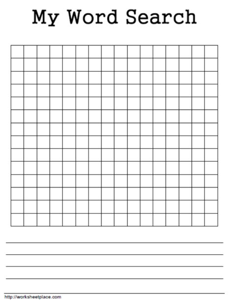 blank word search puzzle template