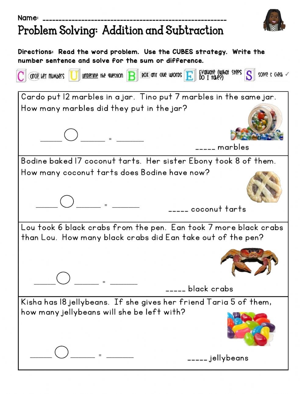 problem solving worksheets math