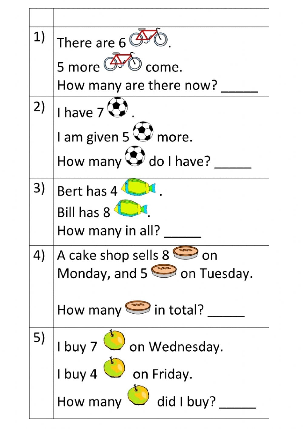 maths problem solving worksheets
