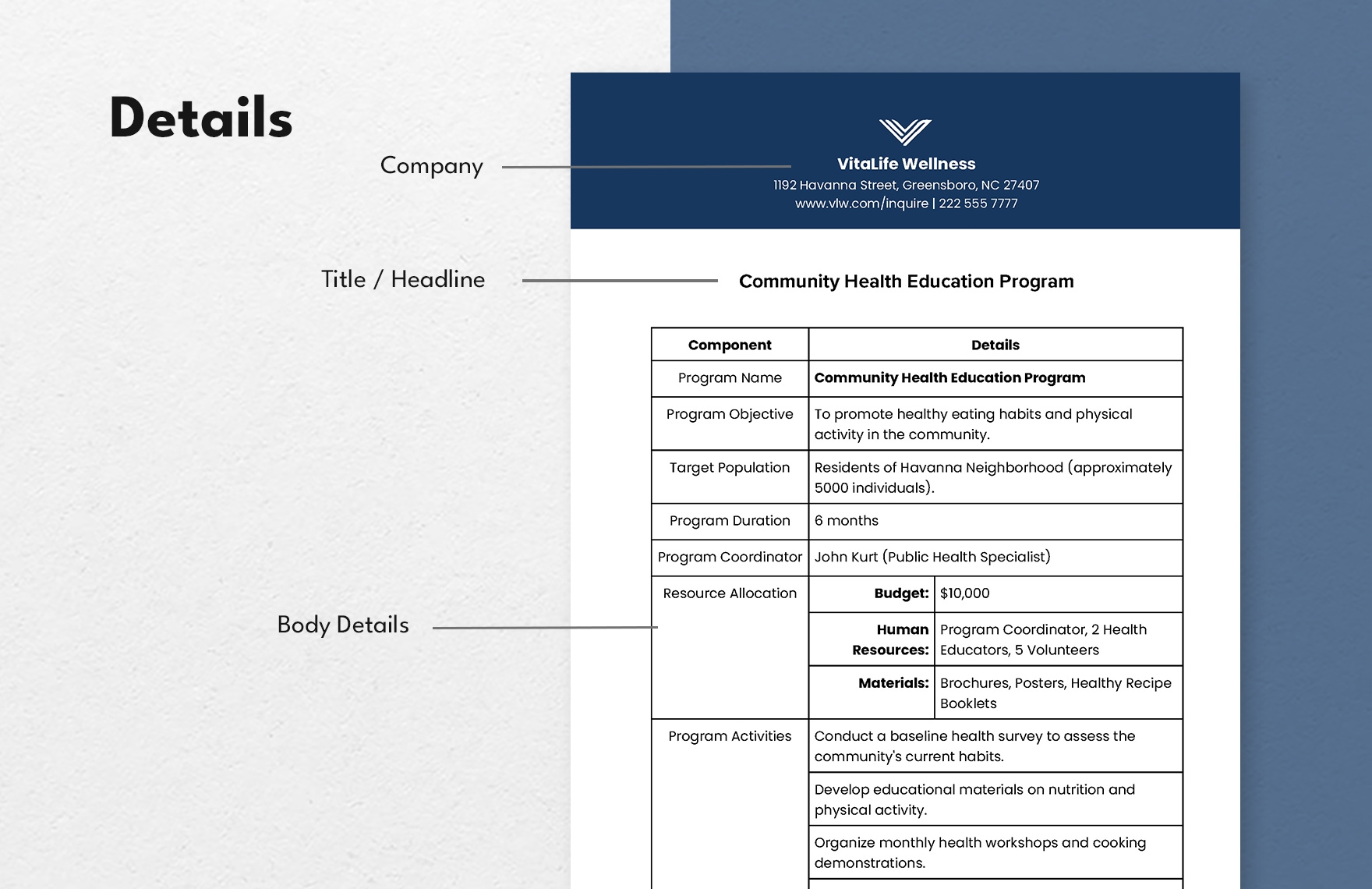 Program Planning Template In Word PDF Google Docs Download 