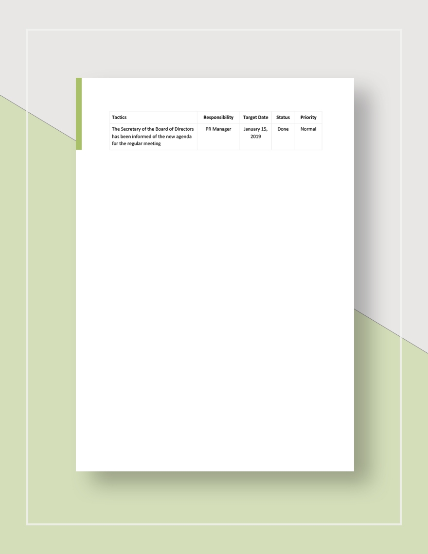 Public Relations Strategic Plan Template In Word Pages PDF Google 
