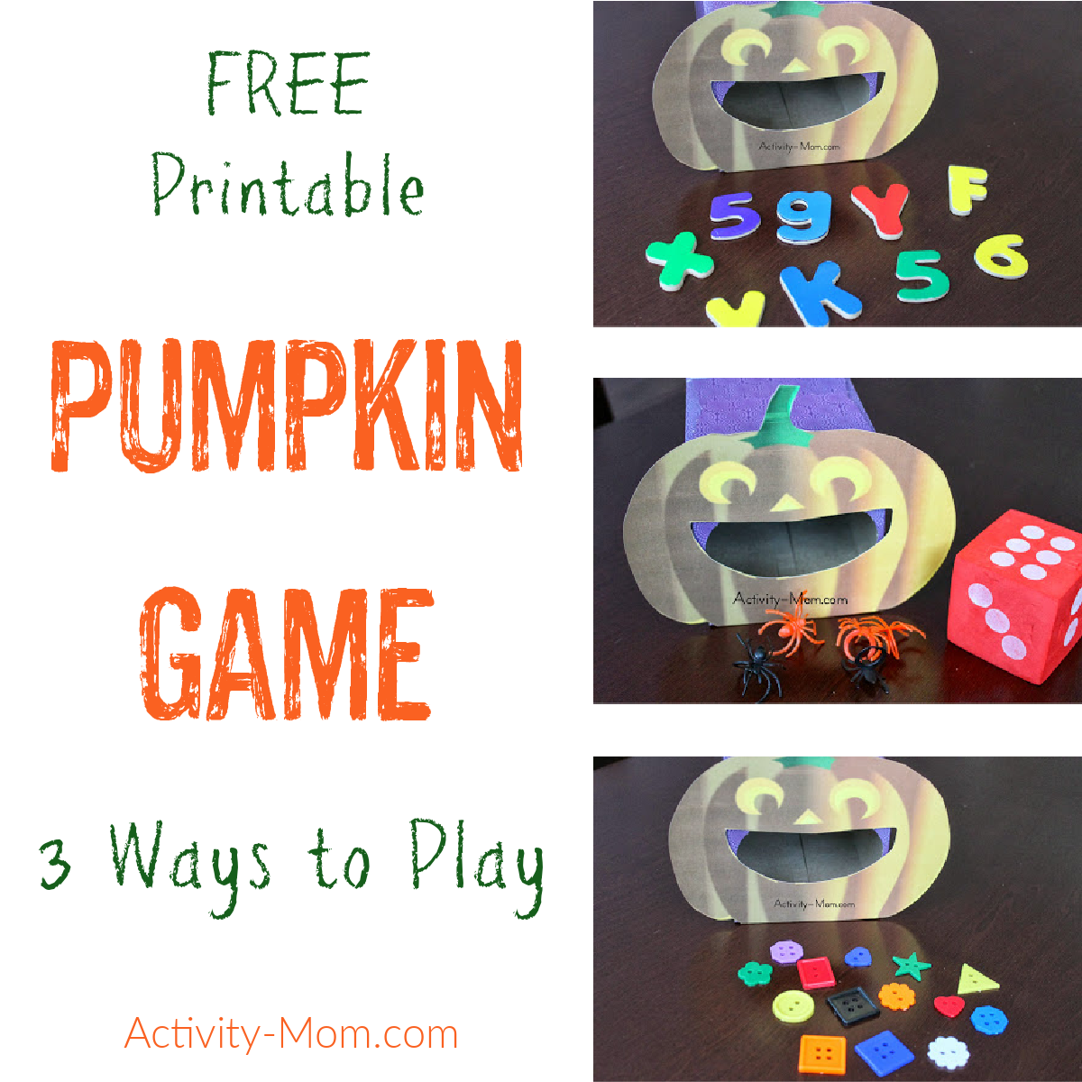 Pumpkin Game printable The Activity Mom