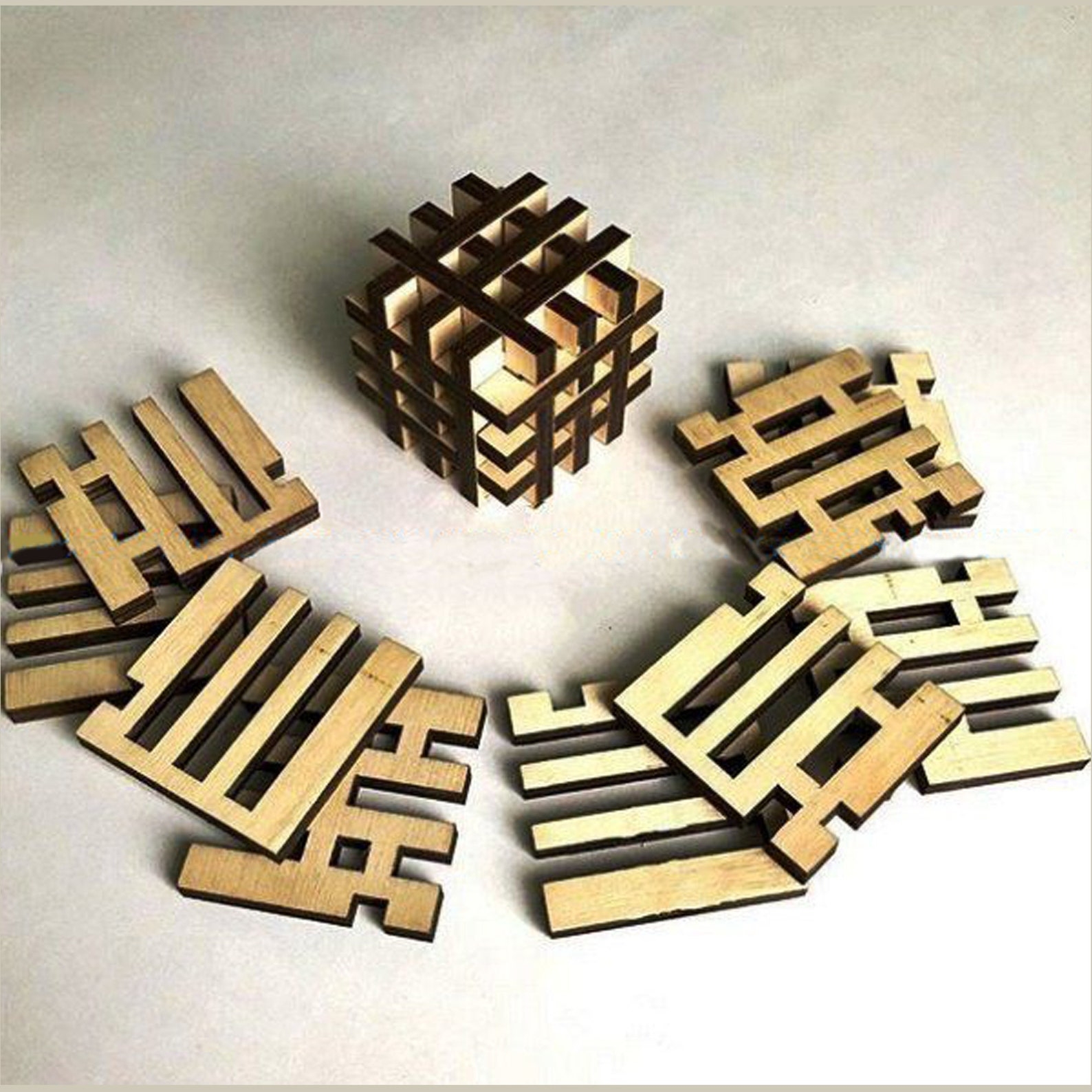 Puzzle Cube 3D Puzzle Svg Cube PUZZLE Mosaic File Svg Templates Cnc 