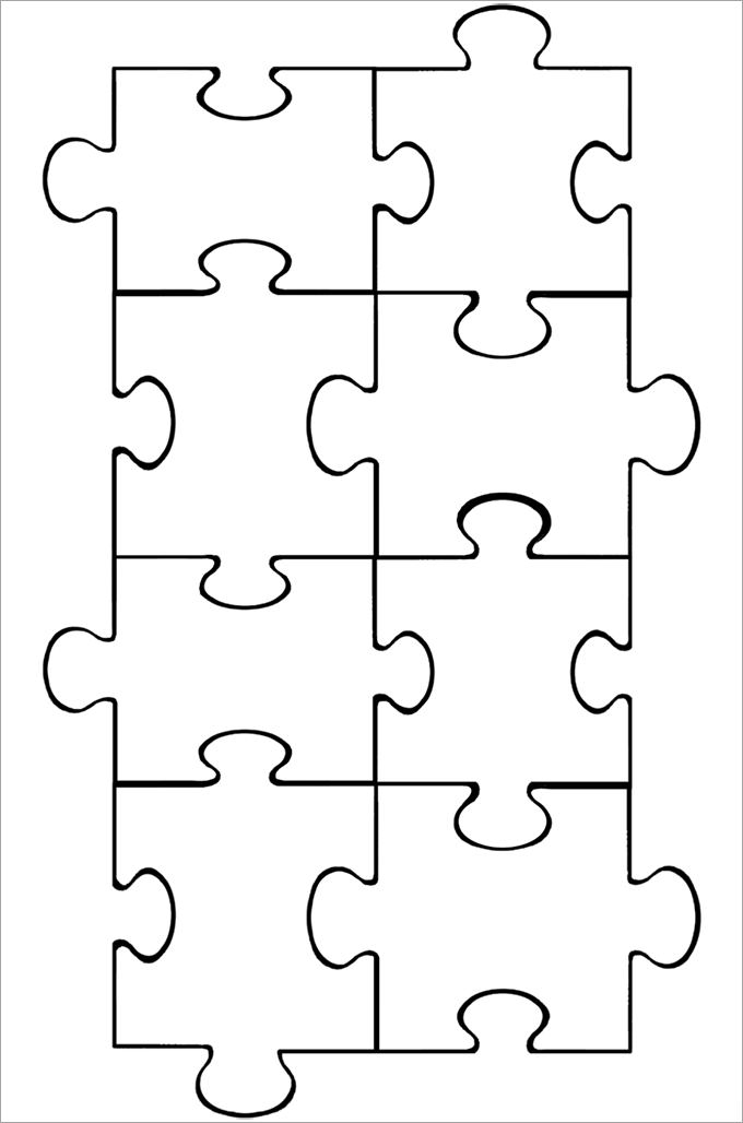 7 piece puzzle template