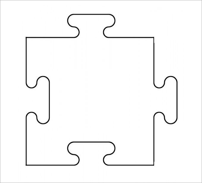 8x10 puzzle piece template