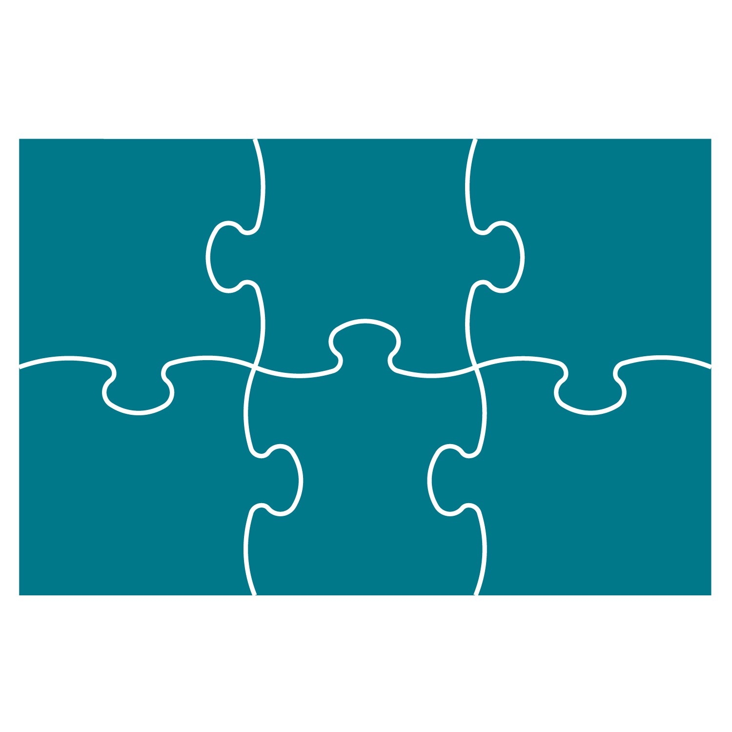 6 piece jigsaw puzzle template