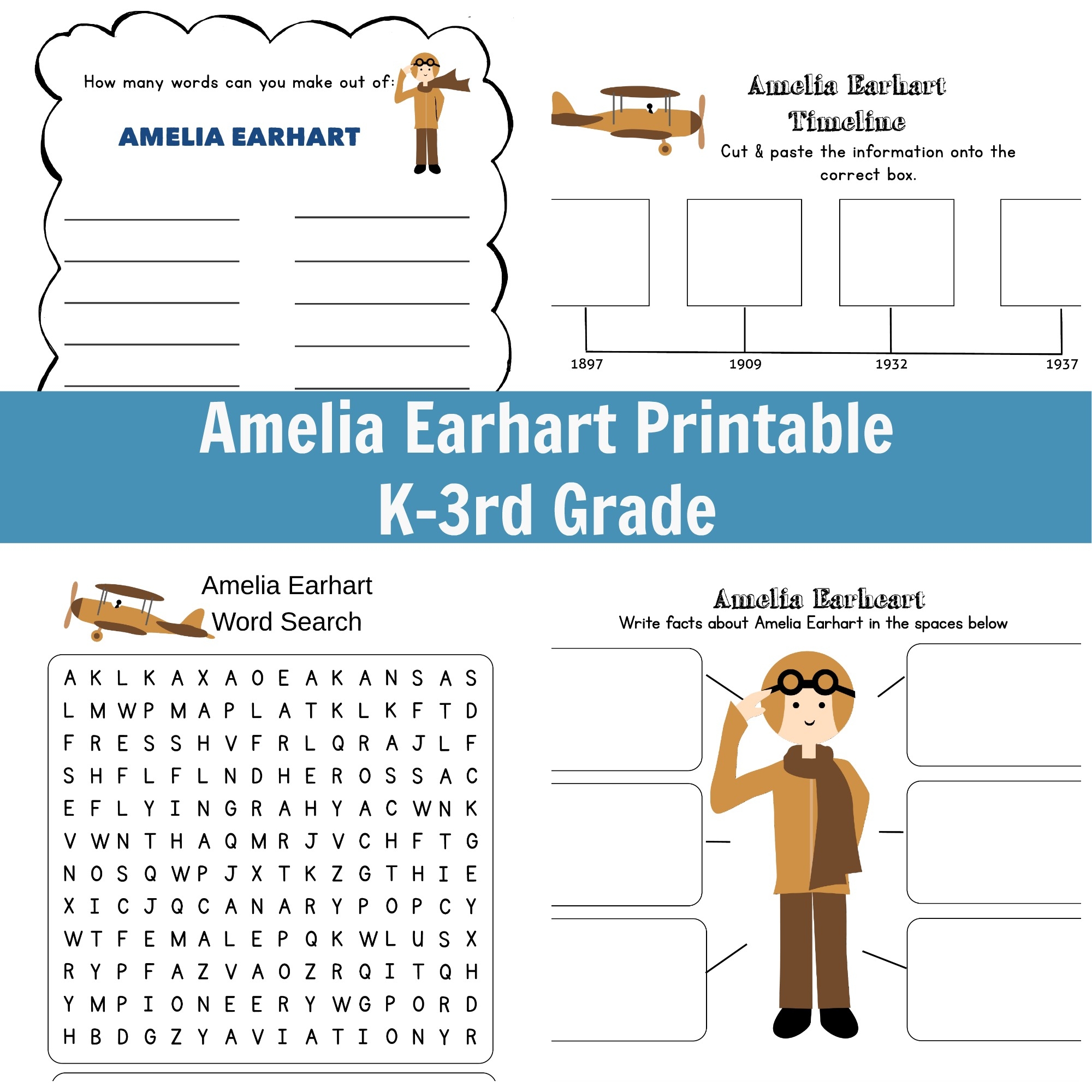 Reading About Amelia Earhart Worksheet Free Esl Printable Amelia 