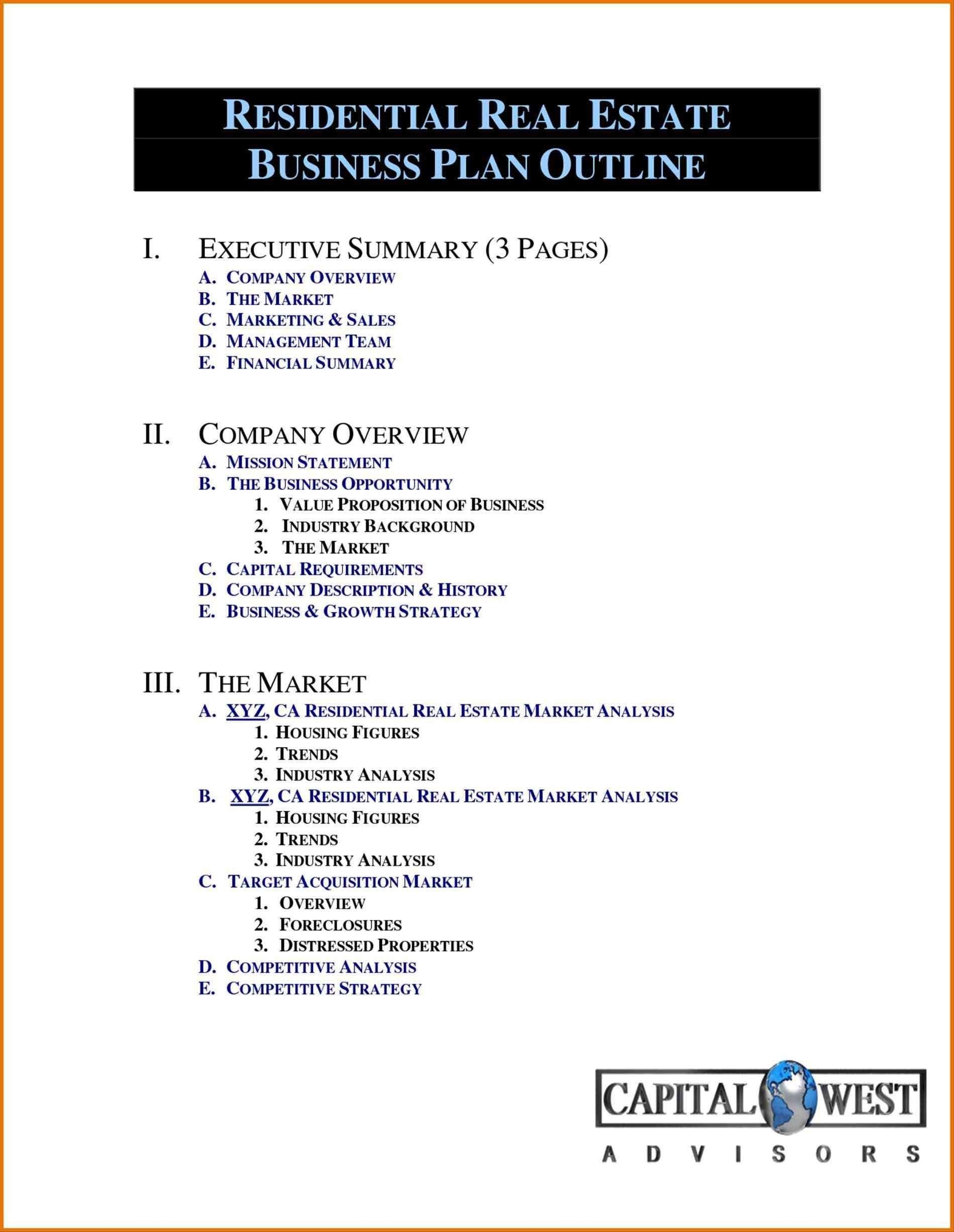 Real Estate Investment Partnership Business Plan Template Intended For