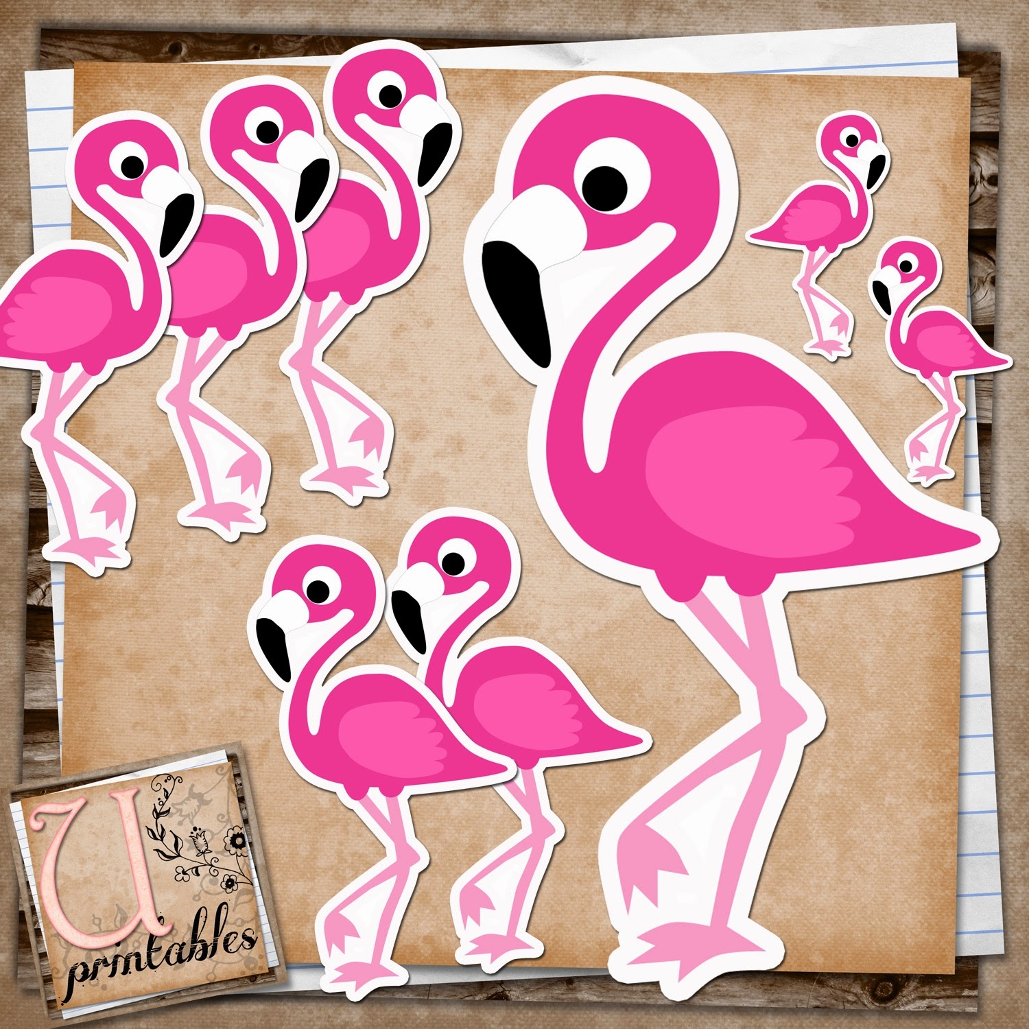 RebeccaB Designs FREE Printable Flamingo Print And Cut