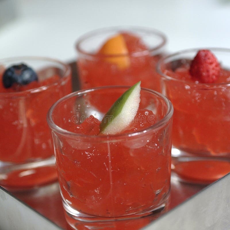 Red Jelly With Fruits Stock Photo Image Of Sweet Drinking 108741440