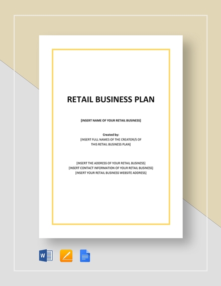retail business plan template