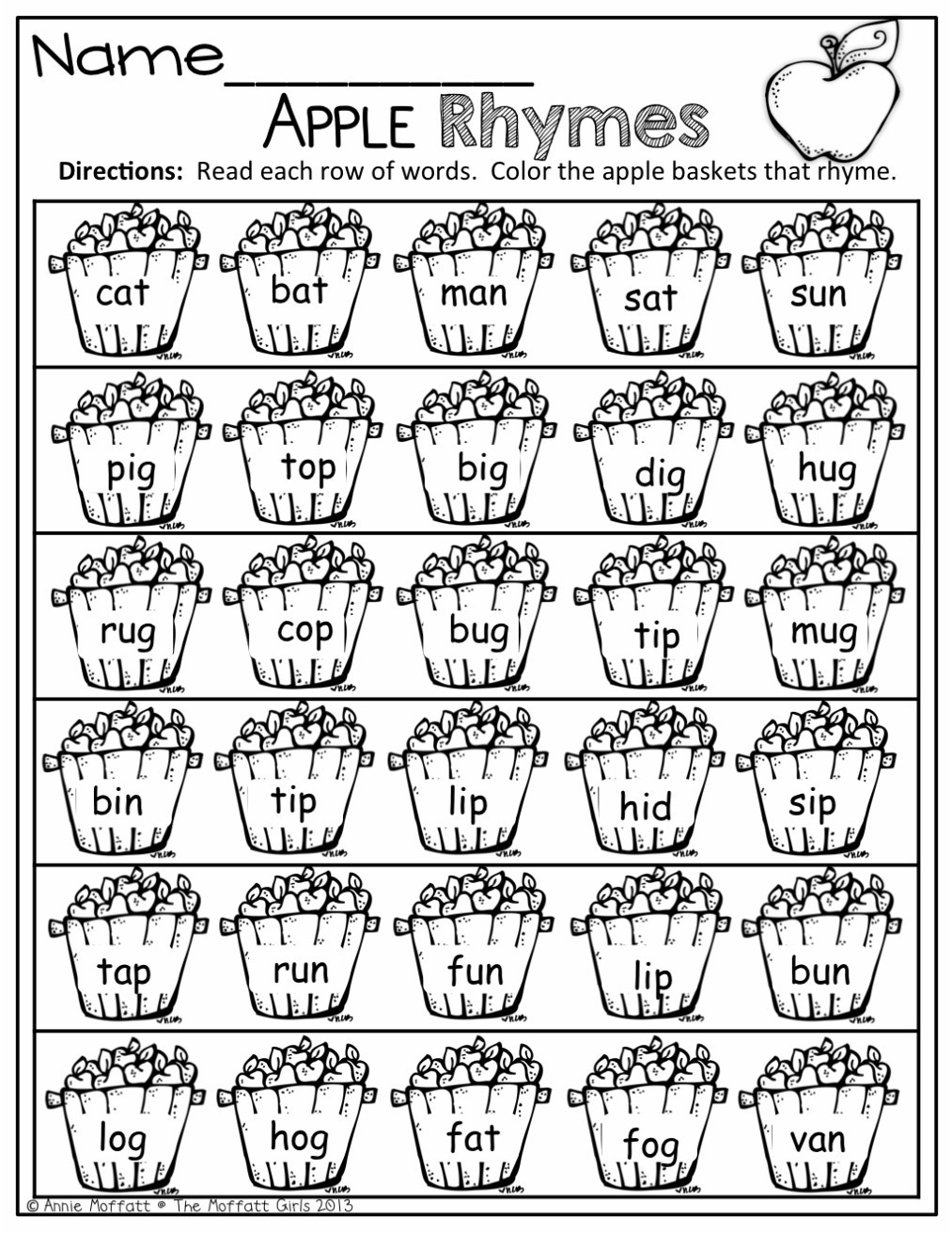 Rhyming Words Activities Inspirational Free Printable Rhyming Free