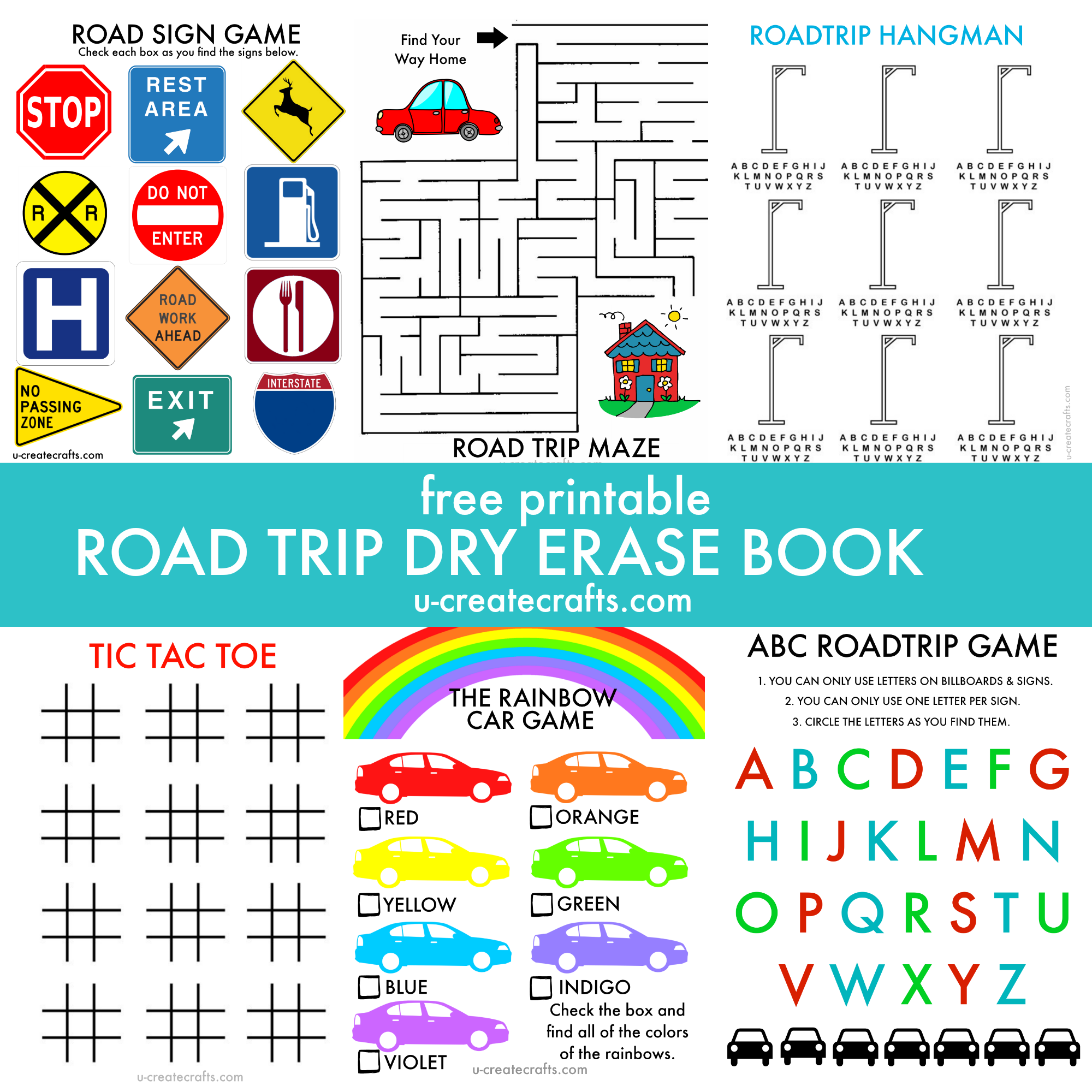 free printable road trip activities