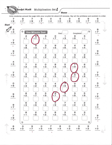 Rocket Math Addition Worksheets Az