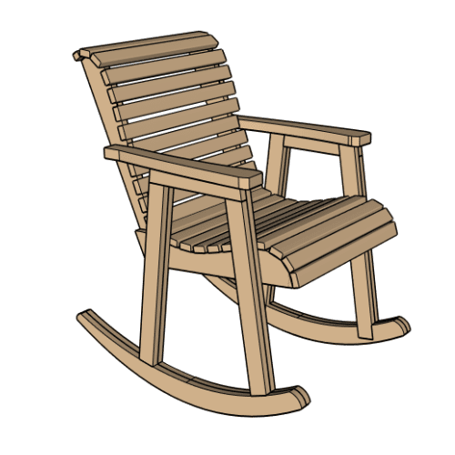 Rocking Chair Templates Plans