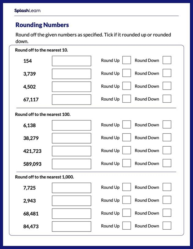 round off math worksheets