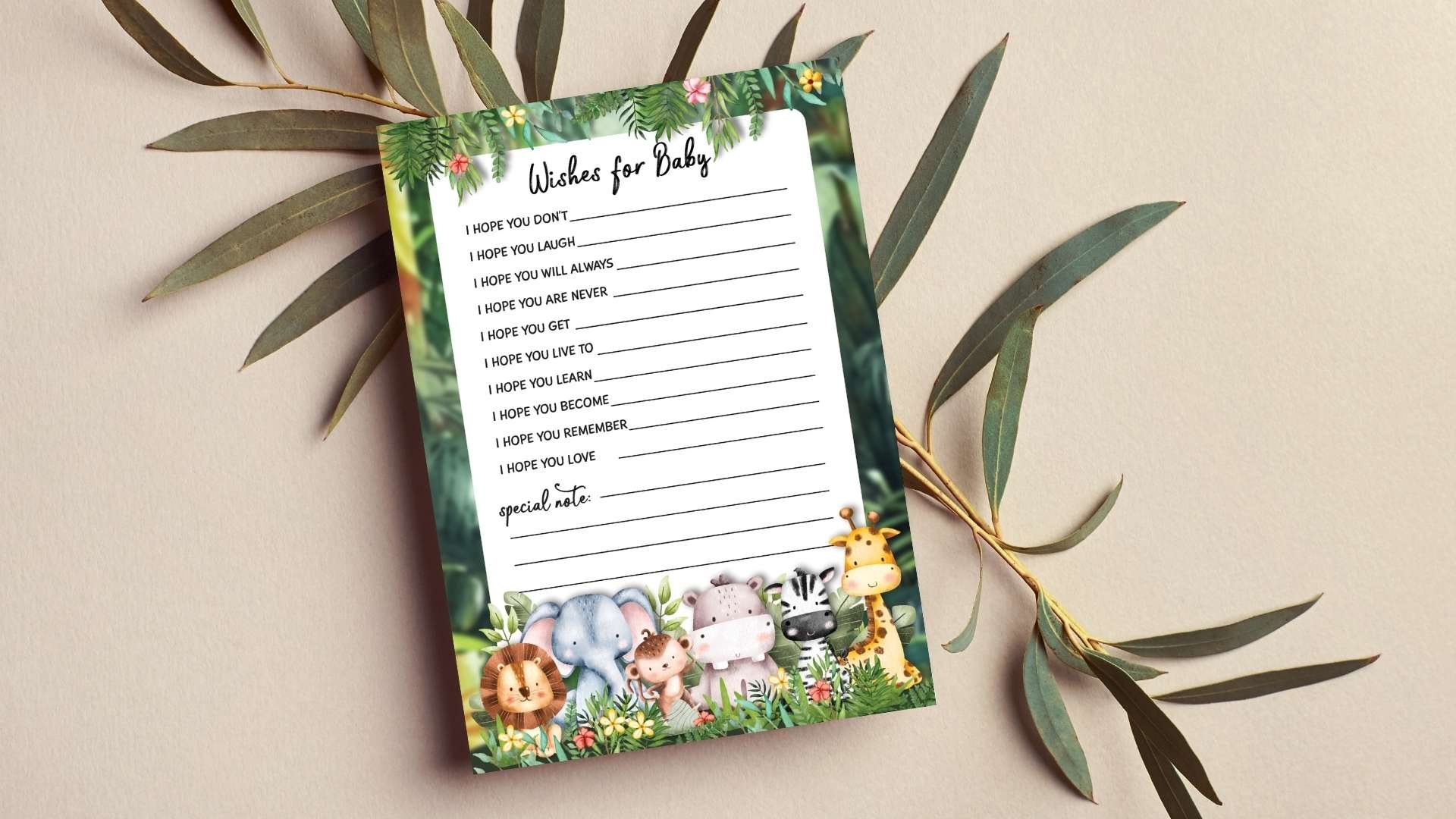 free printable baby shower games safari